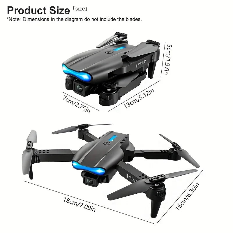 Foldable Drone with Dual 8K Cameras, Remote Control, 2 Batteries, and One-Key Return