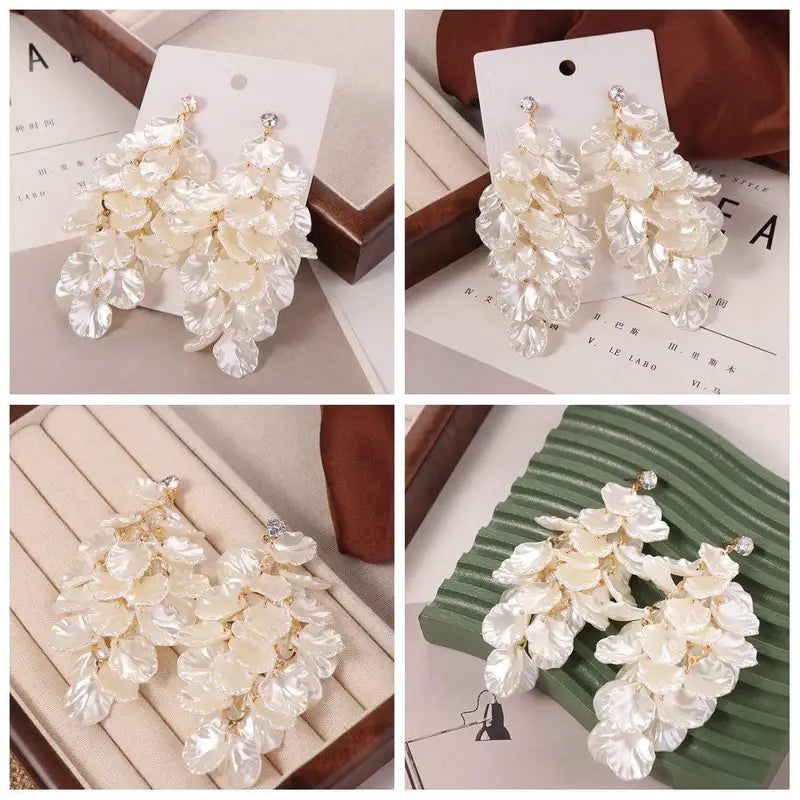 Exquisite Petals Tassel Earrings - Vintage Drop Jewelry for Parties