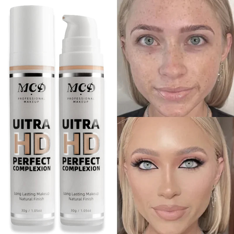 Full Coverage Liquid Concealer Foundation - Natural Matte Face Makeup 30g
