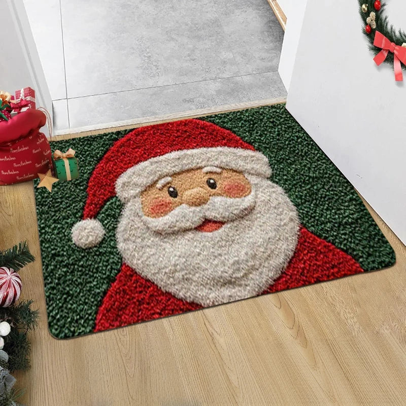 Christmas Door Mat Santa Gingerbread Outdoor Indoor Foot Rug Holiday Decor