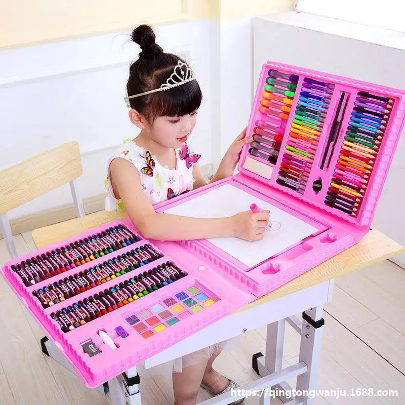 Children's Art & Drawing Set - 86/150/208 Pieces Sketch Doodle Craft Kit with Portable Case