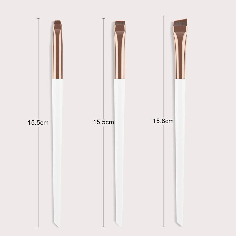 Eyebrow & Eye Makeup Brush Set - Ultra-Thin Angled Eyeliner & Eyeshadow Tools