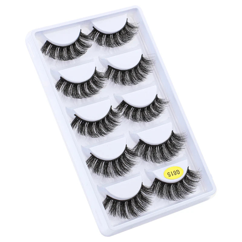 Bulk False Mink Eyelashes Set - Fluffy Natural Volume & Wispy Styles