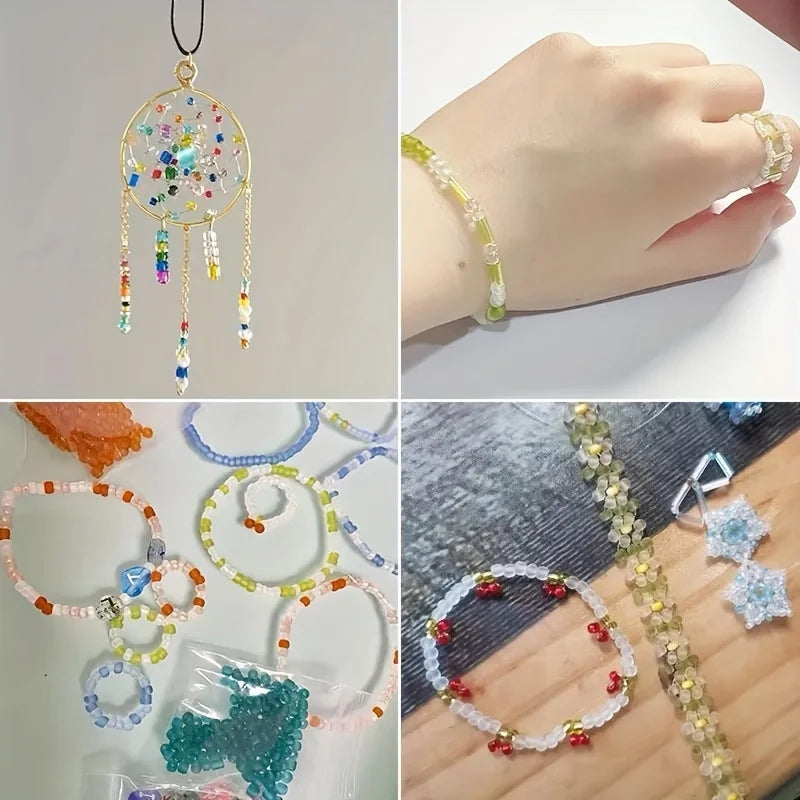 2000pcs Colorful Glass Seed Beads for Jewelry Making - 2mm & 5mm Variants