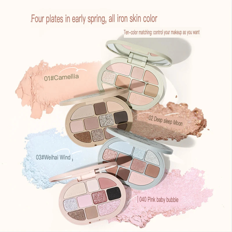 Gogo Dance Lolita Eye Shadow Palette 10 Color Blush Highlighter Kit for Beginners