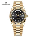 Luxury Automatic Men's Watch with Rose Gold Finish, Ceramic Dial & Sapphire Crystal