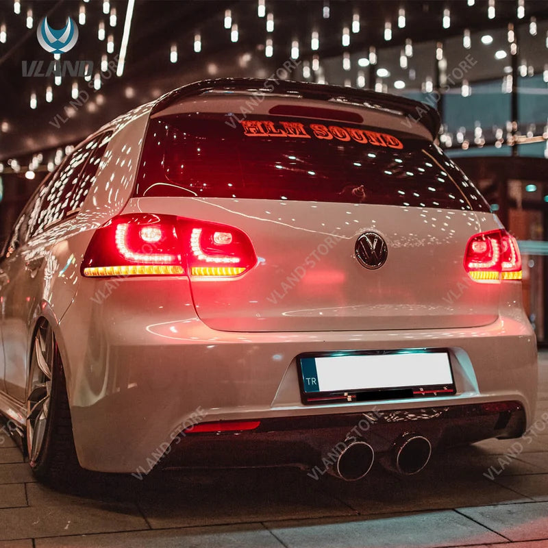 Golf MK6 Hatchback LED Tail Lights with Sequential Turn Signal Set of 2