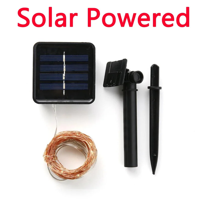 Outdoor Solar Fairy String Lights Waterproof Garden Decoration with 8 Modes