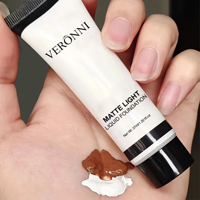 White Full Coverage Liquid Foundation with Brush Set - Halloween Cosplay SFX Makeup