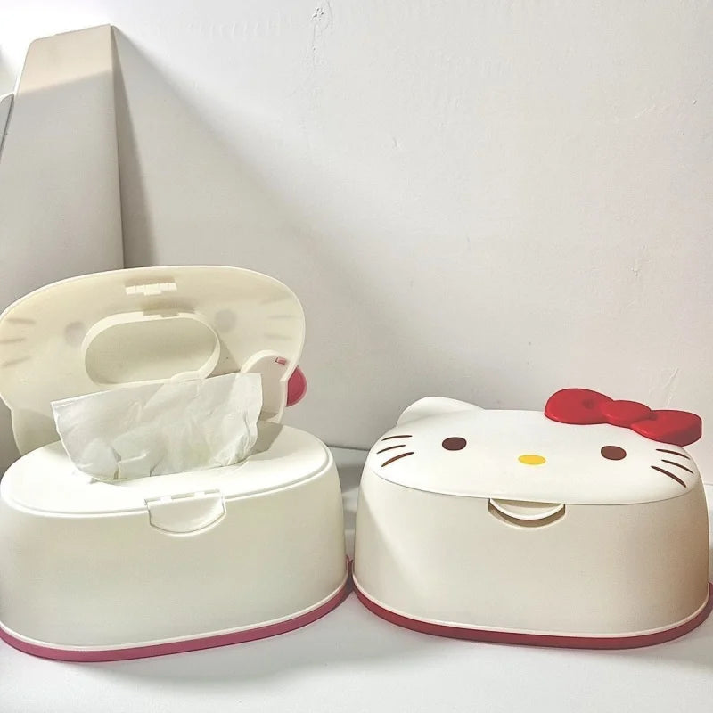 Cute Cartoon Tissue Box Holder for Bathroom & Bedroom - Large Capacity Tabletop Napkin Storage