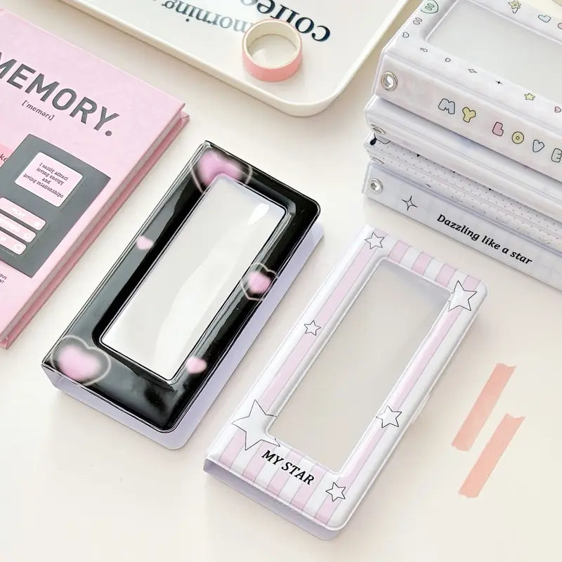 Star Photo Booth Frames - Wedding Album for 2x6 Inch Photo Strips, 18 Pages, 36 Photos, PVC Material