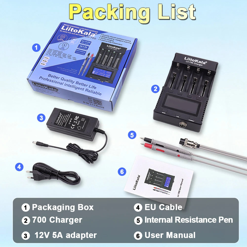 Universal Battery Charger 18650 AA AAA Fast Charging with Overcharge & Reverse Protection
