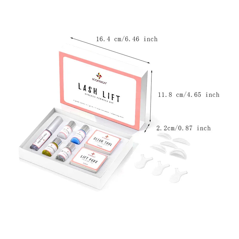 Lash Lift Kit Semi-Permanent Eyelash & Brow Curling Perm Solution - Lasts 6-8 Weeks