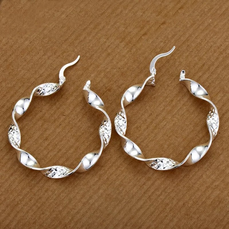 925 Sterling Silver Handcrafted Earrings for Women Wedding Engagement Party Gift