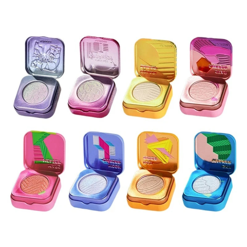 Kaleidos Space Age Prophecy Highlighter Palette Chrome Glitter Face Makeup & Diamond Powder