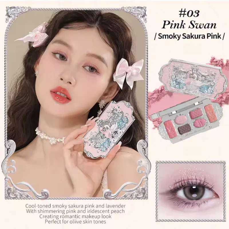 All-in-One Makeup Set Gift Box with Glitter Eyeshadow Palette Blush Lip Gloss & Bag