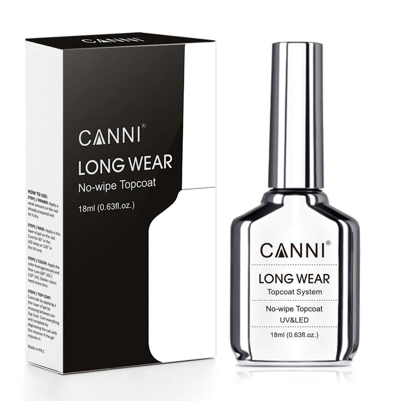Long Wear Diamond Peel-Off Top Coat & Base Coat for Gel Nails - 18ml
