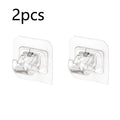 Self Adhesive Hooks for Shower Curtain Rods - Punch-Free Household Organizer