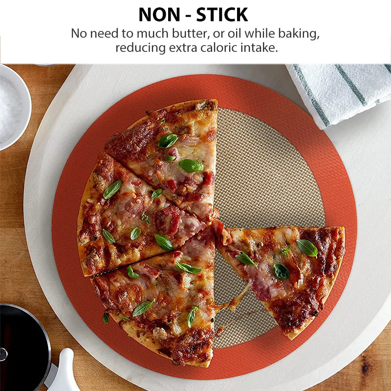 Round Silicone Baking Mat 8/9/10 Inch Non-Stick Reusable Baking Sheet Liners