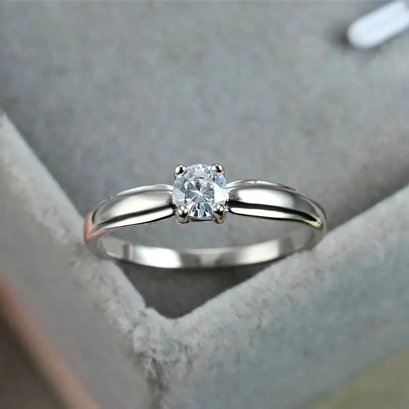 Elegant Cubic Zirconia Engagement Wedding Ring for Women - Multiple Sizes