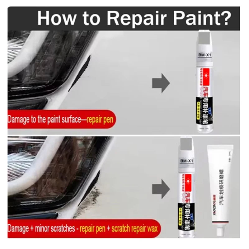 Car Paint Scratch Repair Pen for EVs & All Vehicles Touch-Up Paint Remover