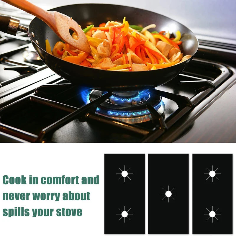 Gas Stove Protector Pads Set - Heat-Resistant Non-Stick Scratch Covers for Kitchen