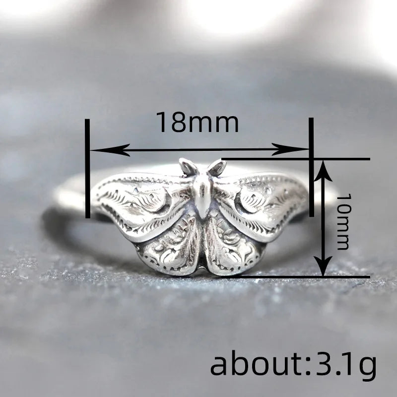 Vintage Style Butterfly Moth Ring - Women's Retro Trendy Jewelry