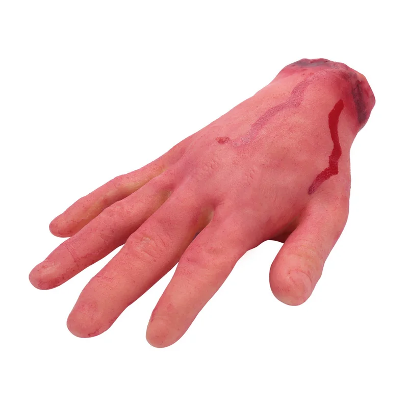 Realistic Bloody Severed Arm Halloween Prop Life Size Fake Hand 19x10.5cm