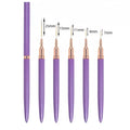 Professional Nail Art Liner Brush Set with 5 Sizes - Fine Detail Painting & French Stripe