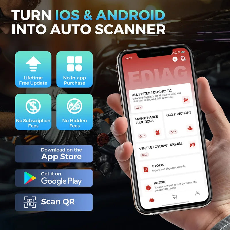 All System Car Diagnostic Scanner with Lifetime Free Updates and Bidirectional Control