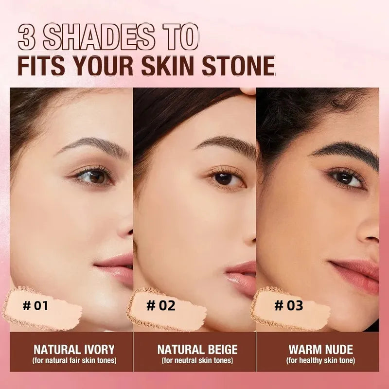 Oil Control Face Powder 24H Matte Finish Waterproof Compact Setting Powder