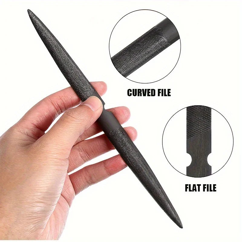 High Carbon Steel Jewelry Wax File Cutter with Pointed Round Tip for Metal Wood Ceramic Crafting