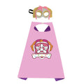 Kids Dog Patrol Cosplay Cape & Eye Mask Set - Satin Costume for Halloween & Play