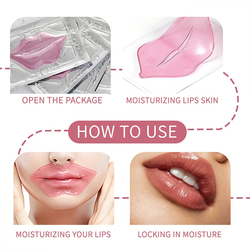 Pink Lip Mask Sheets for Skincare, Moisturizes & Reduces Dark Spots - 20 Pack