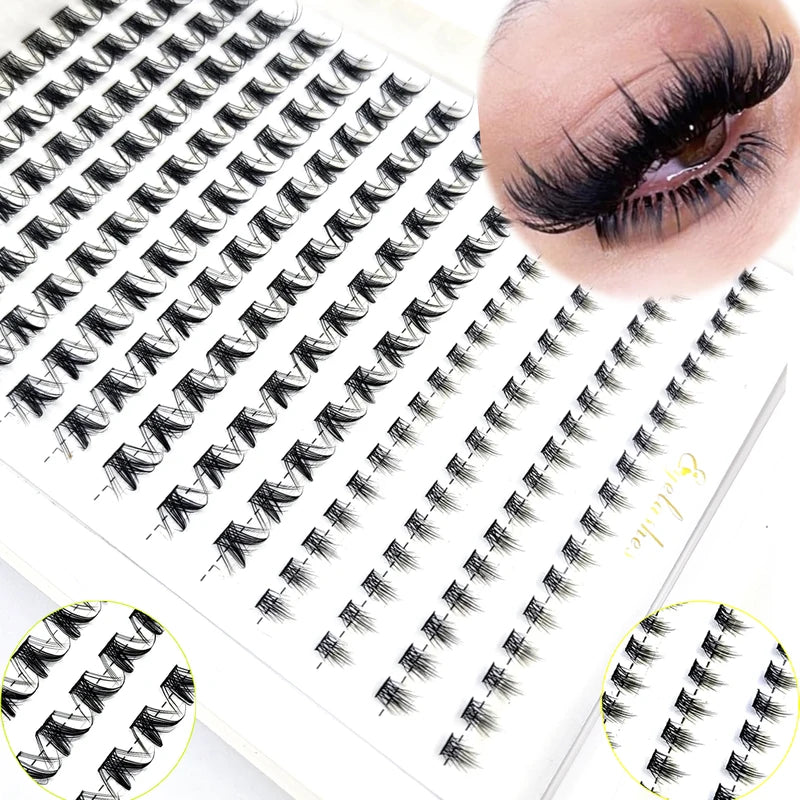 False Lash Bundle Makeup Eyelash Extension Kit Waterproof DIY Manga Lashes