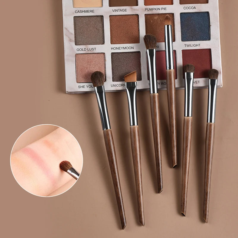 Horse Hair Makeup Brush Set with Storage Bag - Soft Natural Bristles for Face & Eyes, Professional Quality