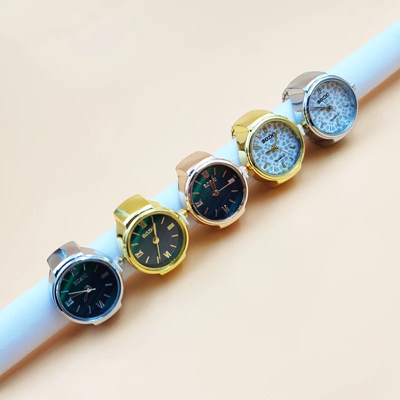 Vintage Finger Watch Ring for Men Women - Creative Alloy Jewelry Gift