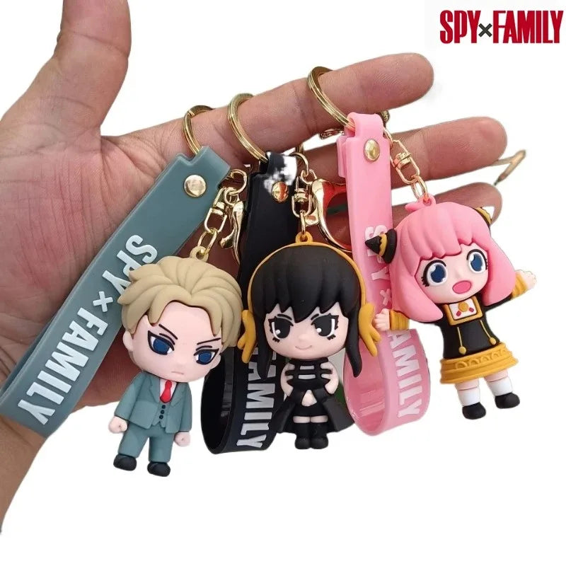 Anime Keychain with Cute PVC Silicone Charm - Backpack & Car Accessory, Multiple Colors