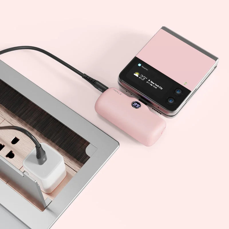 Mini 5000mAh Fast Charging Power Bank with Digital Display - Portable Ultra-Fast Power Supply