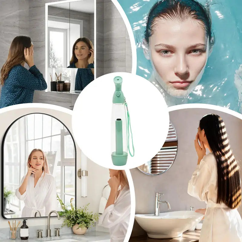 Portable Facial Mist Sprayer - Reusable Hydrating Skin Care Tool with Adjustable Nozzle