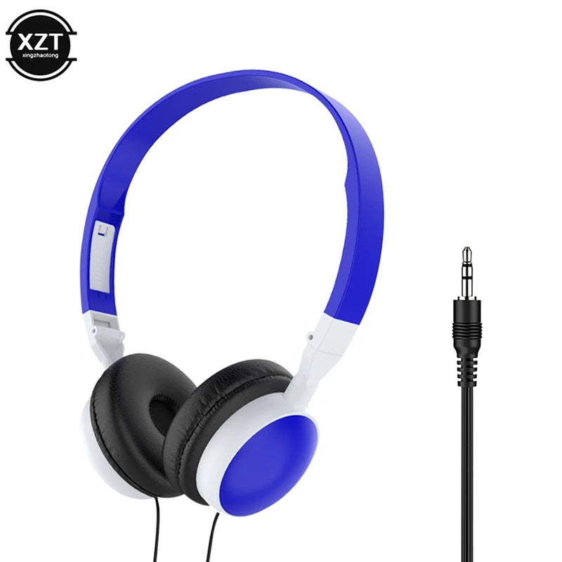Wired Foldable 3.5mm HiFi Headphones with Bass for Gaming Music Phone