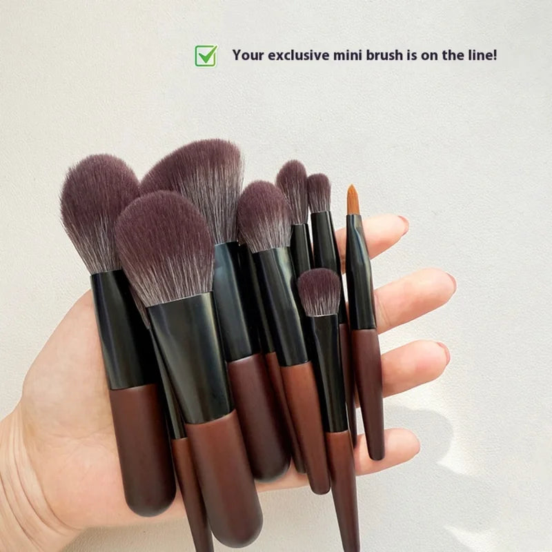 12 Pcs Travel Makeup Brushes Set with Bag - Eyeshadow Blush Foundation Tools