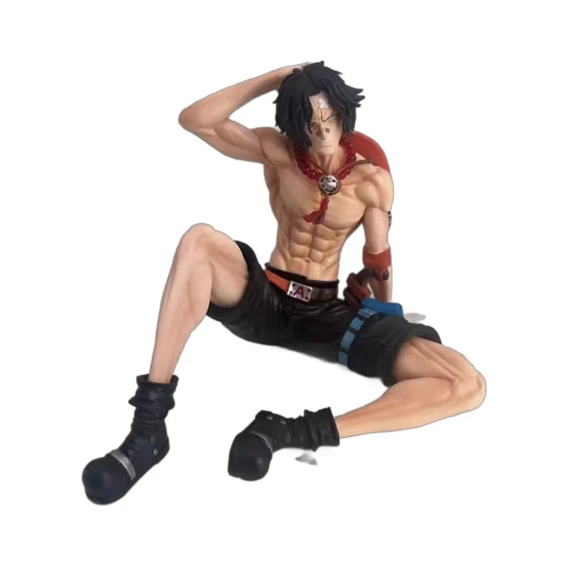 12cm One Piece Anime Action Figure - Portgas D Ace PVC Collectible Doll, Desk Decor, Gift