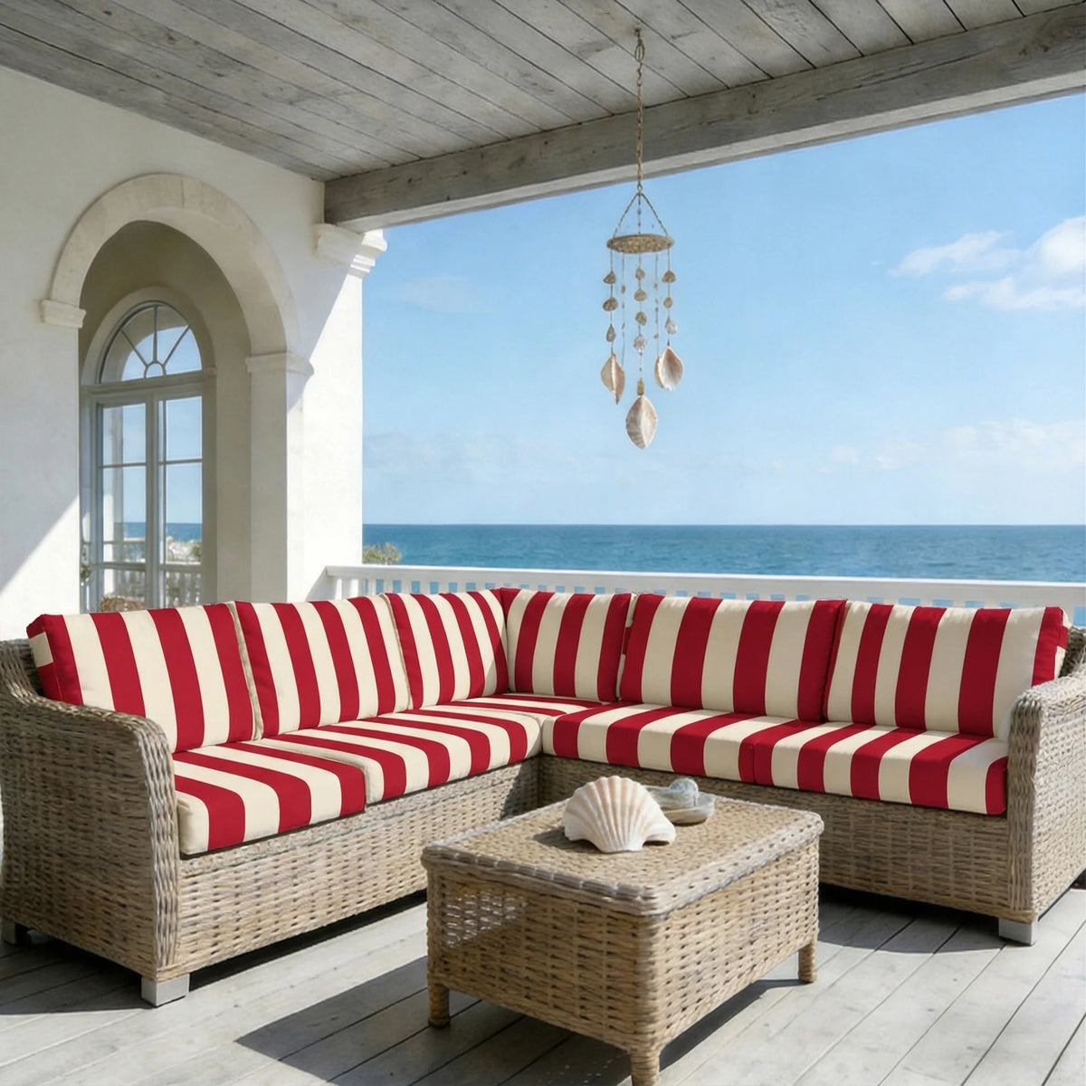 Elastic Sofa Cover for L-Shaped Couches - Floral Print, Dust-Resistant, Removable & Adjustable