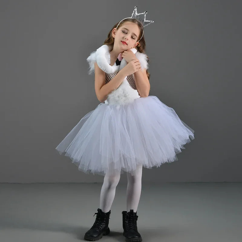 Children's Swan Costume Accessories for Role-Play and Halloween Party