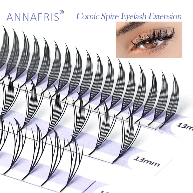 Premade Eyelash Extensions - Natural Cashmere False Fans for Lash Professionals