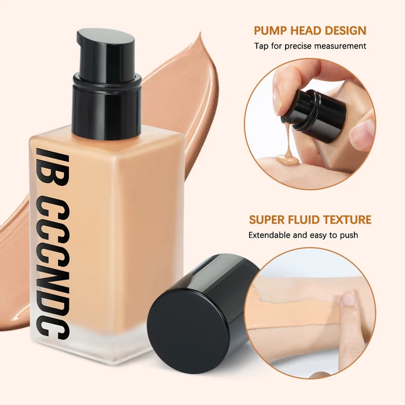 Liquid Foundation Concealer Matte Oil-Control Waterproof Face Makeup 30ML - Multiple Colors
