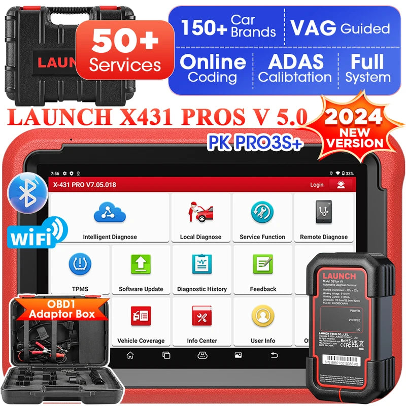 All System Car Diagnostic Scanner with ECU Coding & Reset Functions - Automotive OBD2 Tool