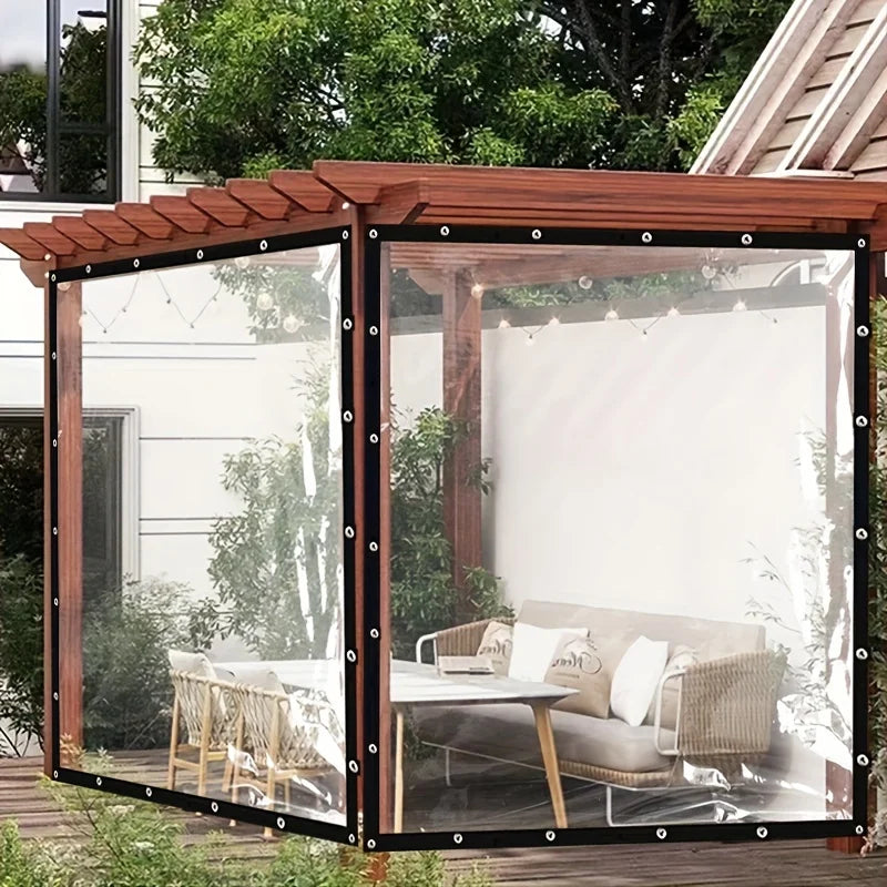 Waterproof Tarpaulin with Rope & Buckle for Garden & Balcony Sunshade
