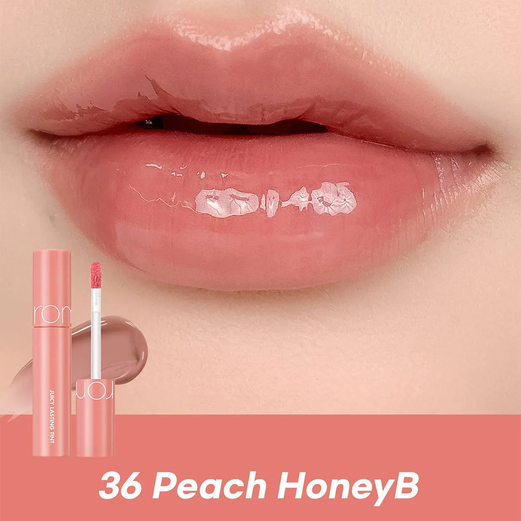 Juicy Lasting Lip Tint Set - 7 Shades, Glossy Glass-Like Finish, Korean Cosmetic